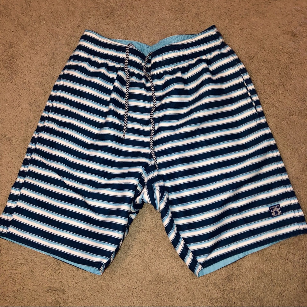 Cabana Life Small Mens/Boys Reversible SPF/UPF 50+ Swim Trunks w/ Pockets